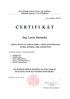 certifikát
